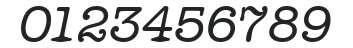 AmericanTypItcTEEMed Italic numbers preview