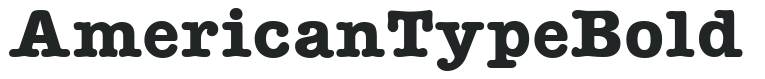 American Type Bold letters preview