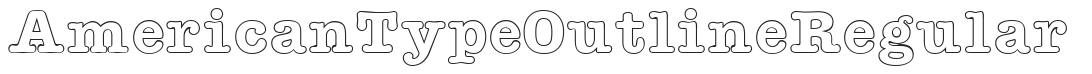 American Type Outline Regular preview