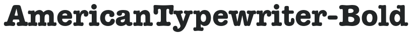 AmericanTypewriter-Bold preview