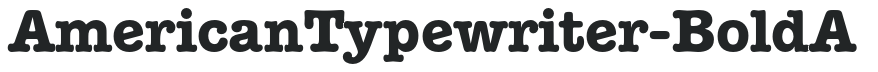 AmericanTypewriter-BoldA preview