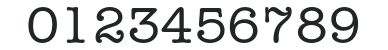 AmericanTypewriter-Medium numbers preview