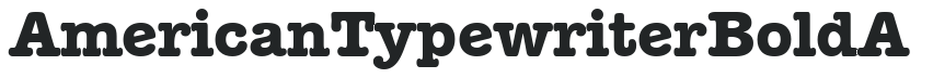 AmericanTypewriter BoldA preview