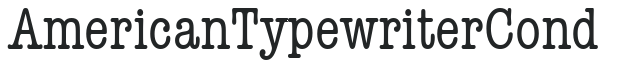 AmericanTypewriter Cond preview