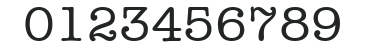 AmericanTypewriter HU Medium numbers preview
