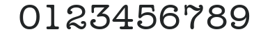 AmericanTypewriter Medium numbers preview