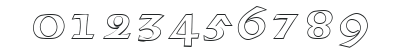 American Uncial Outline numbers preview