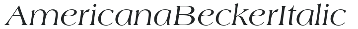 Americana_Becker_Italic preview