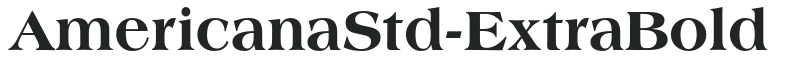 AmericanaStd-ExtraBold letters preview