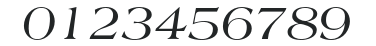 AmericanaStd-Italic numbers preview