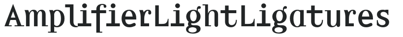 AmplifierLightLigatures preview