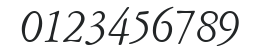 AmsterdamerGaramont-RegularItalic numbers preview