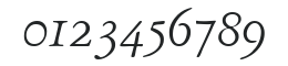 AmsterdamerGaramontOsf-RegularItalic numbers preview