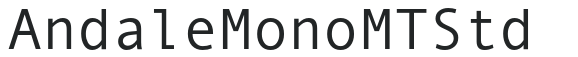 AndaleMonoMTStd letters preview