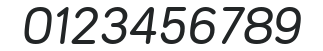 AndreasBecker-Light Italic numbers preview