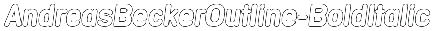 AndreasBeckerOutline-BoldItalic preview