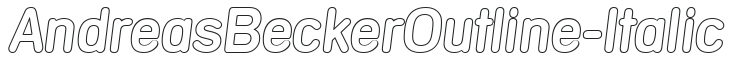 AndreasBeckerOutline-Italic preview