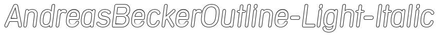 AndreasBeckerOutline-Light-Italic preview