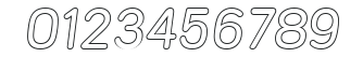AndreasBeckerOutline-Light-Italic numbers preview