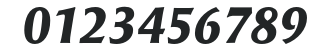 Angie-BlackItalic numbers preview