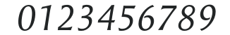 Angie-Italic numbers preview