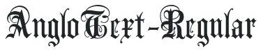 AngloText-Regular letters preview