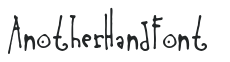 AnotherHandFont letters preview