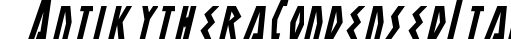 Antikythera Condensed Italic preview