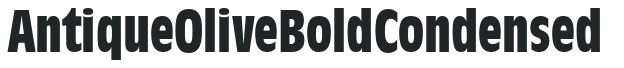 Antique Olive Bold Condensed preview