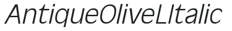 AntiqueOliveL Italic preview