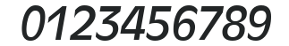 Antique Olive LT Italic numbers preview