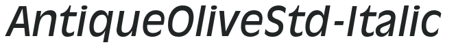 AntiqueOliveStd-Italic preview