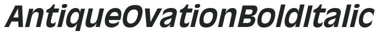 Antique Ovation Bold Italic preview
