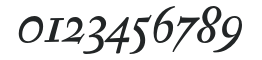 AntiqueRegentCE-Italic numbers preview
