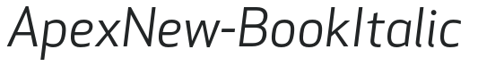 ApexNew-BookItalic preview