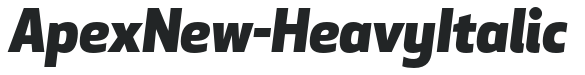 ApexNew-HeavyItalic preview