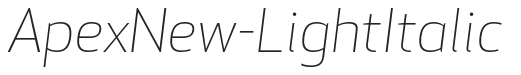 ApexNew-LightItalic preview