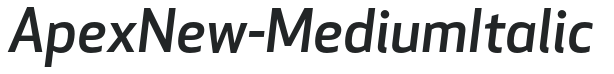 ApexNew-MediumItalic preview