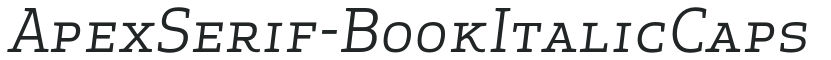 ApexSerif-BookItalicCaps preview