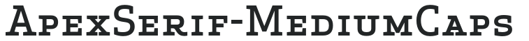ApexSerif-MediumCaps preview