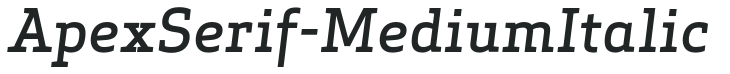 ApexSerif-MediumItalic preview