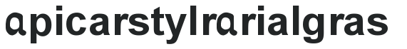 Apicar (stylr Arial gras) preview
