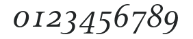 ApolloMT-ItalicOsF numbers preview