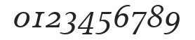 ApolloMTExpert-Italic numbers preview