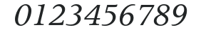 ApolloMTStd-Italic numbers preview