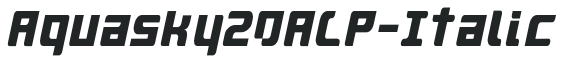 Aquasky20ALP-Italic preview