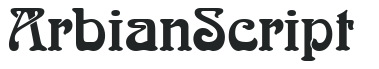 Arbian Script letters preview
