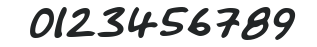 ArdleysHand Bold Italic numbers preview
