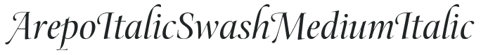 ArepoItalicSwash Medium Italic preview