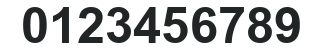 Arial2 Bold Turkce numbers preview